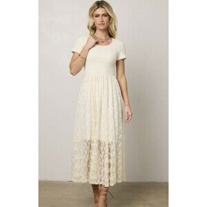 NWT Bohme Women’s Briarrose Smocked Midi Dress Size Medium